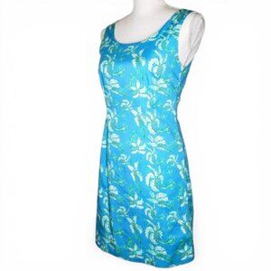 Kaeli Smith Sleeveless Flower Pattern Midi Dress Women Spring Lined Zip Back 4